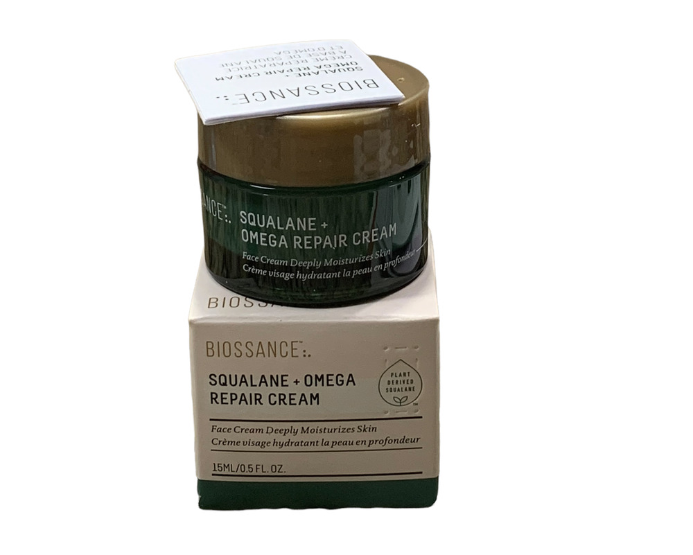 Biossance Squalane + Omega Repair Moisturizer - Travel Size 0.5 fl oz./15ml New